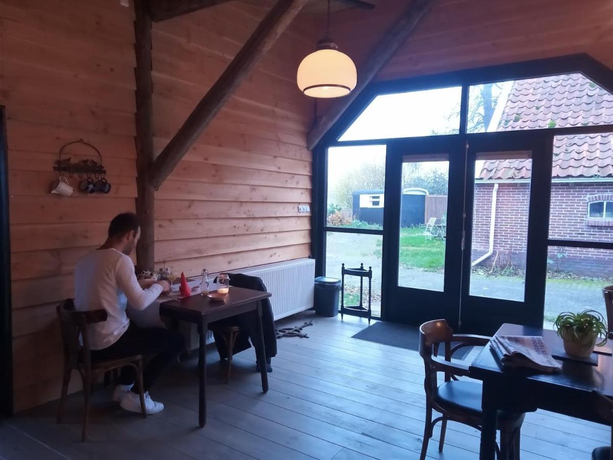 Pipowagen Elsebein Groningen Westerwolde Unieke Ligging Met Eigen Tuin En Vrij Uitzicht Over Veld Naar Natuurgebied Onstwedde 외부 사진